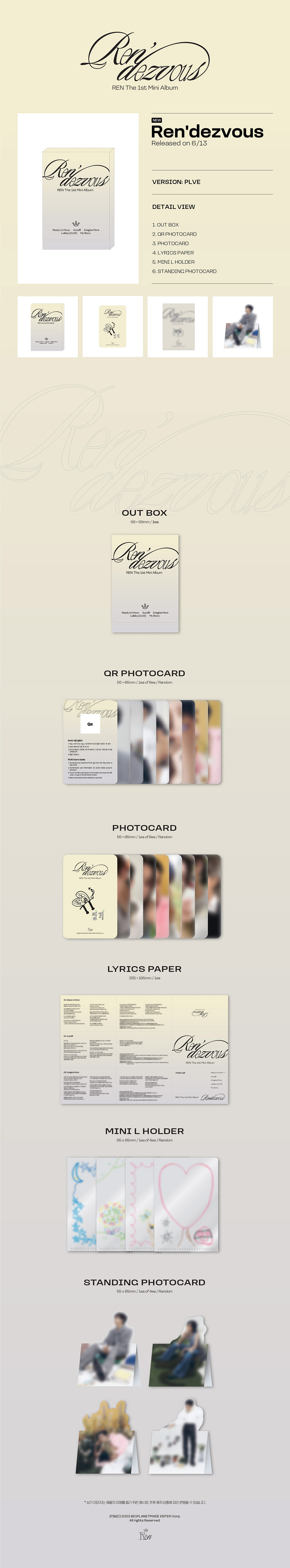 REN - The 1st Mini Album [Ren'dezvous] (PLVE ver.) – KPOP Store in USA