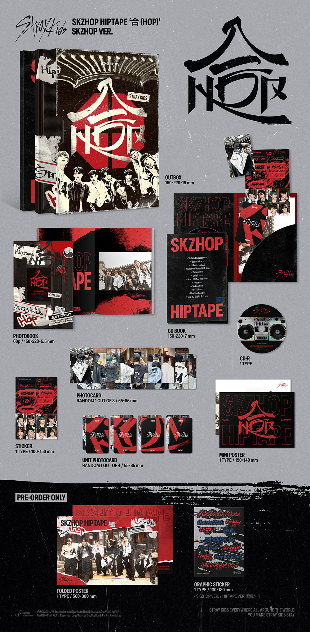 STRAY KIDS - SKZHOP HIPTAPE "合 (HOP)" (SKZHOP VER.) [STANDARD EDITION ...