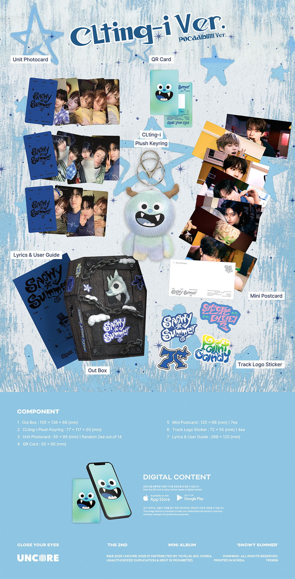 CLOSE YOUR EYES - The 2nd Mini Album [Snowy Summer] (CLting