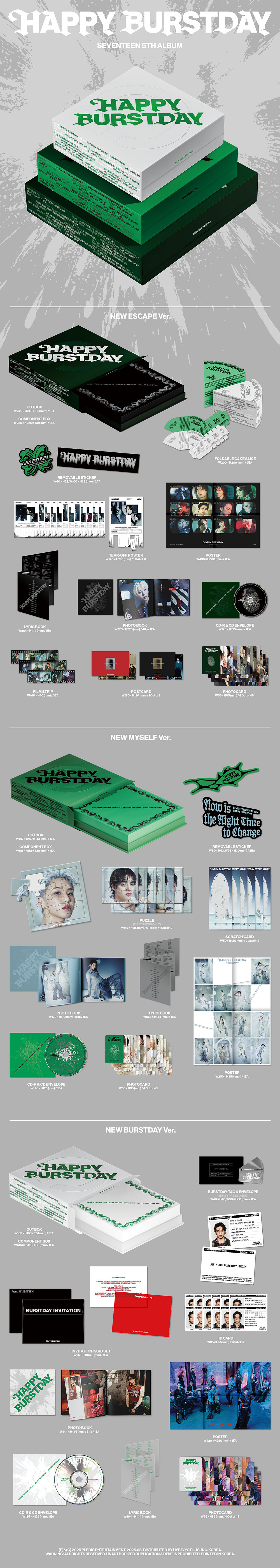 SEVENTEEN - 5th Album HAPPY BURSTDAY – Kpop Nation