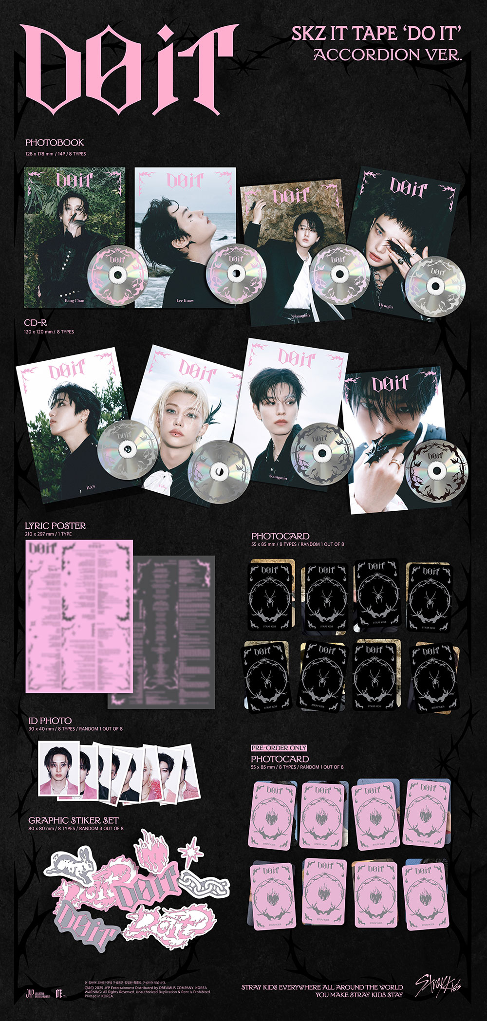 STRAY KIDS - DO IT SKZ IT TAPE ALBUM ACCORDION VER SET | COKODIVE