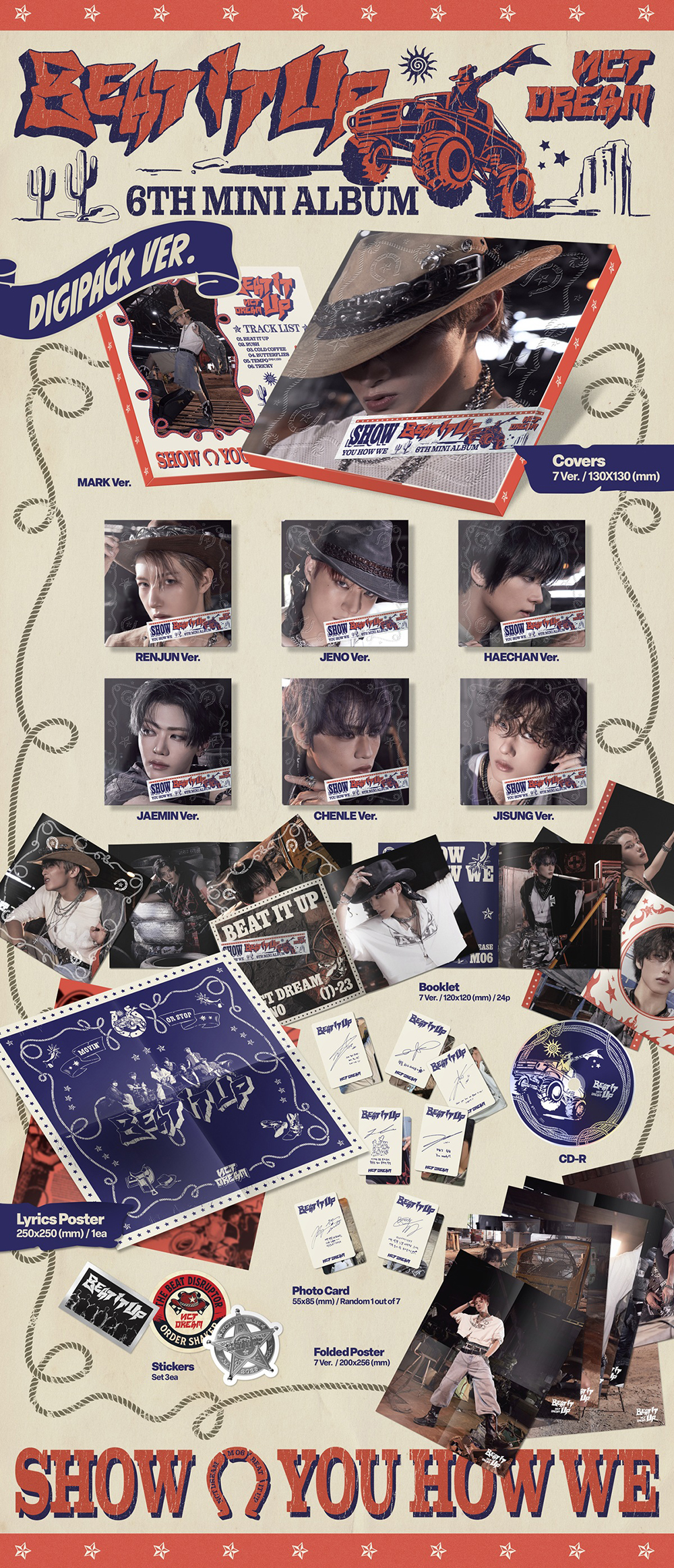 NCT DREAM + 6TH MINI ALBUM [Beat It Up] (DIGIPACK VER.) K-MONSTAR